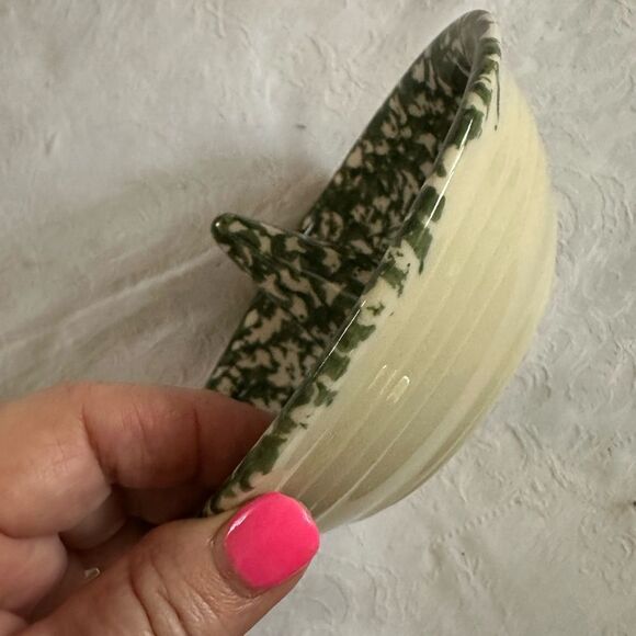 Apple Baker The Workshops Of Gerald E. Henn Green Spongeware Set of 2 - Picture 5 of 9